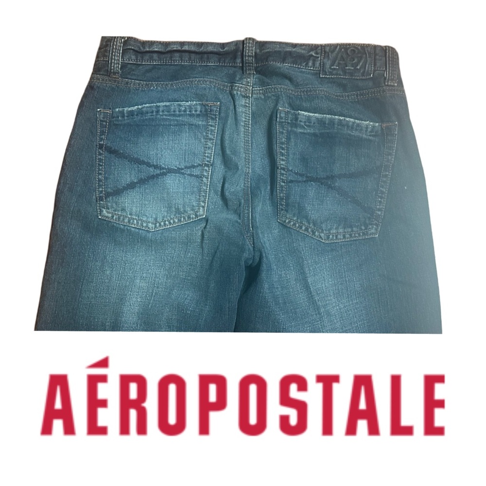 Hipster Aeropostale Men's Blue Jeans 34/30 - Picture 6 of 10